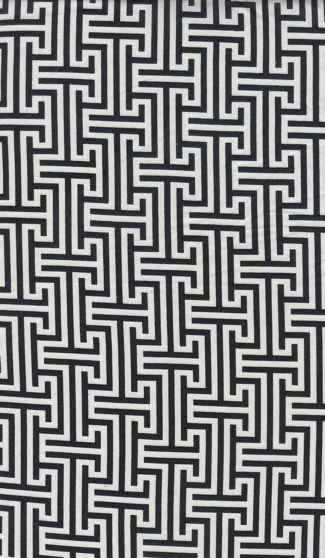 Geo Greek Retro Print Knit Fabric Soft Stretch DTY Polyester Spandex 58/60” Wide