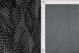 1 Yard Polyester Spandex 80 GSM Mesh Fabric Houndstooth Print Lightweight Stretch Soft 54" Width