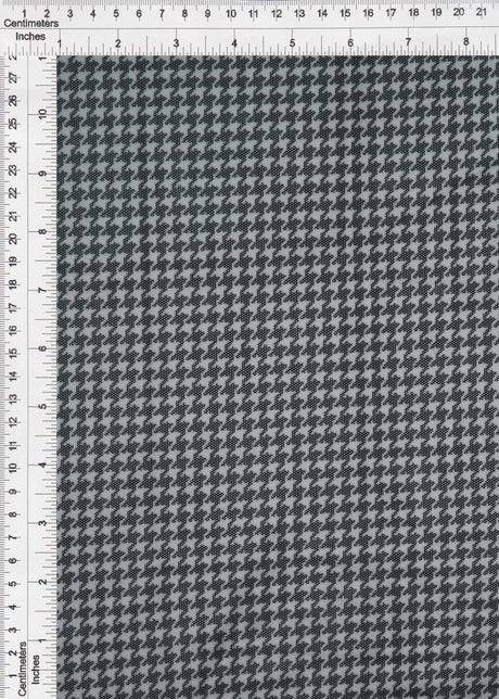 1 Yard Polyester Spandex 80 GSM Mesh Fabric Houndstooth Print Lightweight Stretch Soft 54" Width
