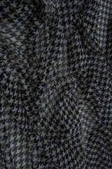 1 Yard Polyester Spandex 80 GSM Mesh Fabric Houndstooth Print Lightweight Stretch Soft 54" Width
