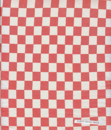 1 Yard Mesh Checkered/Geometric Print Fabric, 54? Wide Polyester Spandex Blend