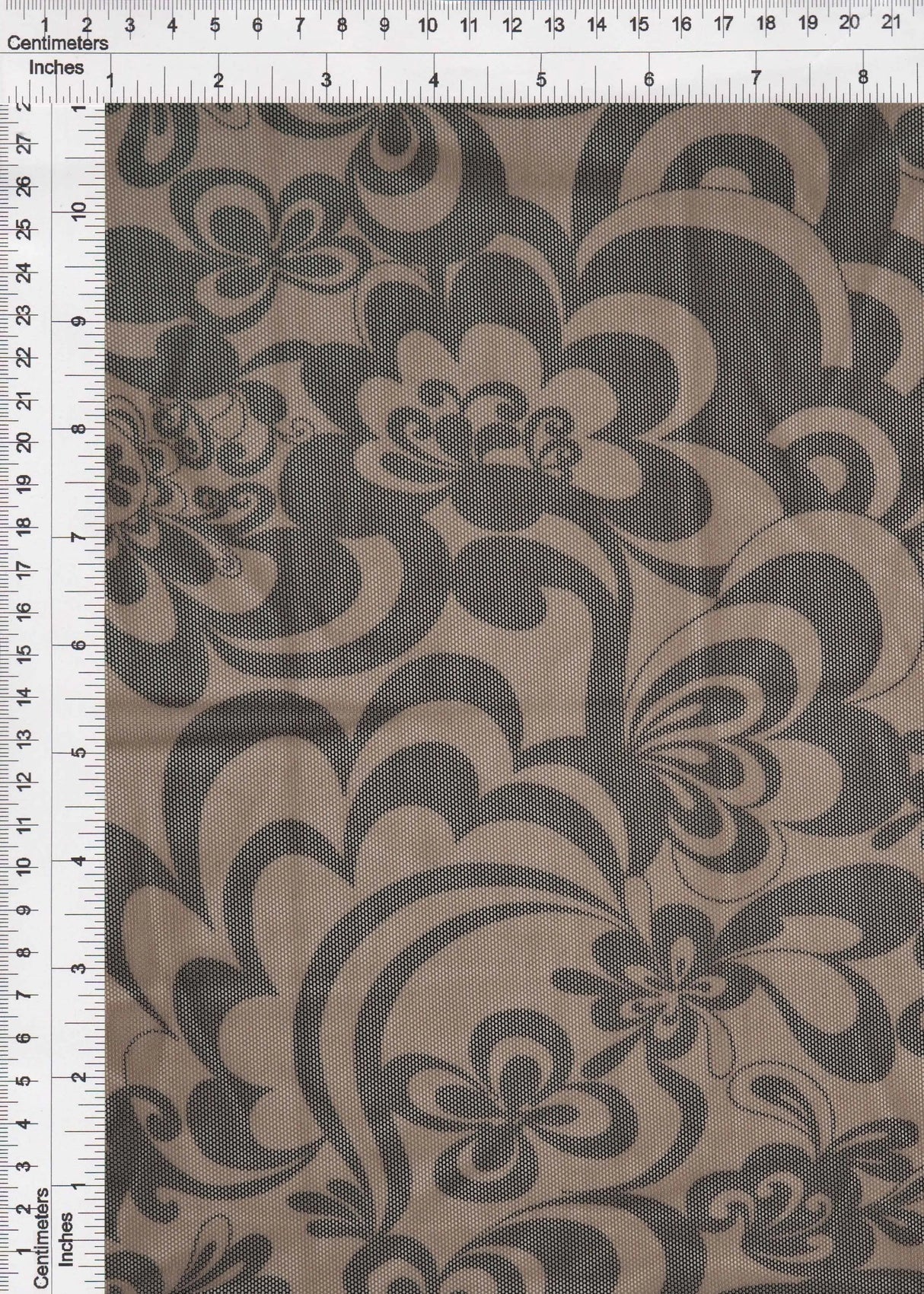 1 Yard Polyester Spandex 80 GSM Mesh Fabric Floral Big Flower Print Lightweight Stretch 54" Width