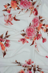 Brushed DTY Floral Fabric Soft Stretch Flower Print Knit 58/60" Wide