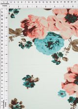 Brushed DTY Big Floral Print Fabric Soft Stretch Knit 58/60" Wide