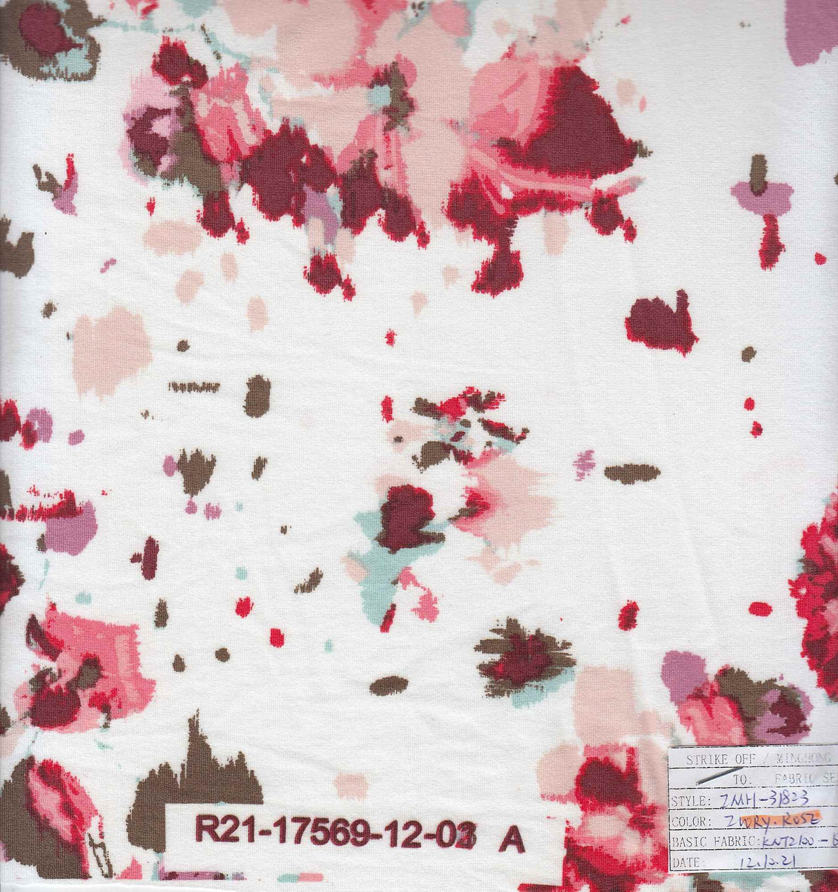 Brushed DTY Floral Print Fabric Soft Stretch Knit 58/60" Wide