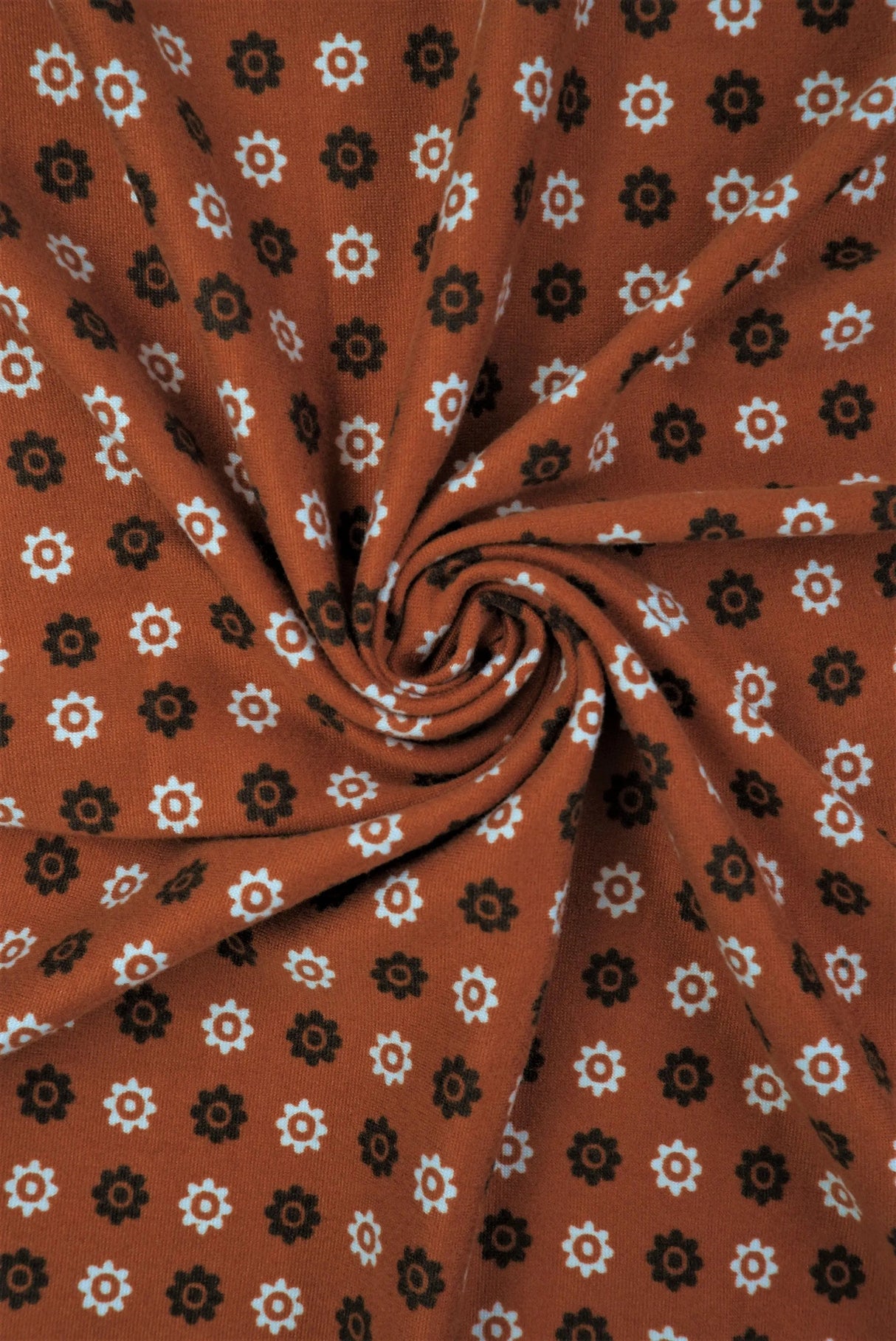 1 Yard Ditsy Geo Flower DTY Brushed Knit Fabric Soft Stretch 58 Inches Wide