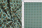 Bold Geometric Brushed DTY Knit Fabric Soft Stretch 58/60" Wide
