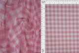 1 Yard Polyester Spandex 80 GSM Mesh Fabric Plaid Gingham Checkered Print Lightweight 54" Width