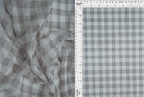 1 Yard Polyester Spandex 80 GSM Mesh Fabric Plaid Gingham Checkered Print Lightweight 54" Width