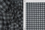 1 Yard Polyester Spandex 80 GSM Mesh Fabric Plaid Gingham Checkered Print Lightweight 54" Width