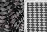 1 Yard Polyester Spandex 80 GSM Mesh Fabric Retro Geometric Print Lightweight Stretch 54" Width