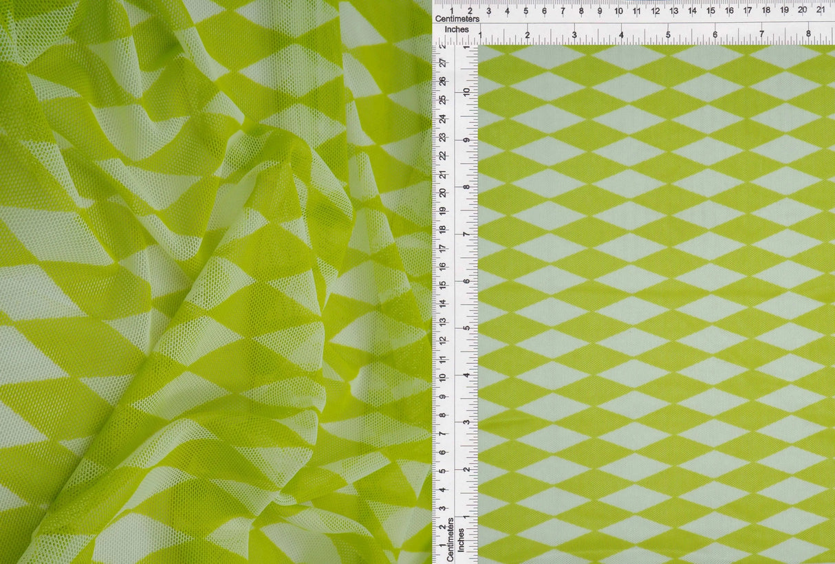 1 Yard Retro Geo Mesh Fabric Lightweight Stretch 54 Inches Wide