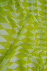 1 Yard Polyester Spandex 80 GSM Mesh Fabric Retro Geometric Print Lightweight Stretch 54" Width