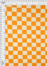 1 Yard Checkered Geo Print DTY Brushed Knit Fabric Soft Stretch Polyester Spandex 58/60 Inches Wide