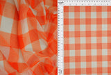 1 Yard Checkered Plaid Mesh Fabric Gingham Print Lightweight Stretch 54 Inches Wide