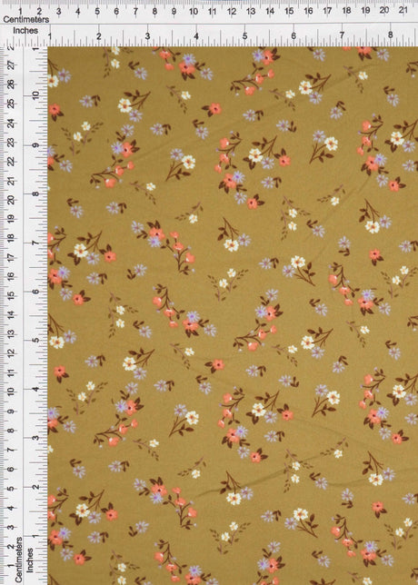 DTY Brushed Ditsy Flower Knit Lightweight Stretch Fabric, 58/60" Wide