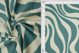 1 Yard Abstract Zebra 8x3 Yummy Rib Knit Fabric Soft Stretch 58 Inches Wide