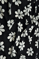 1 Yard Floral DTY Brushed Knit Fabric Soft Stretch 58 Inches Wide