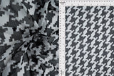 1 Yard Mesh Fabric Houndstooth Print Lightweight Stretch 54 Inches Wide