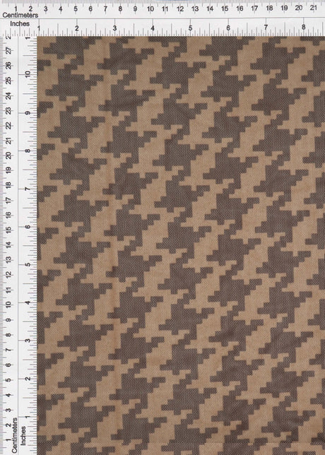 1 Yard Polyester Spandex 80 GSM Mesh Fabric Houndstooth Print Lightweight Stretch 54" Width