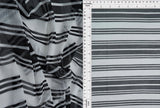 1 Yard Mesh Fabric Horizontal Stripe Print Lightweight 54 Inches Wide
