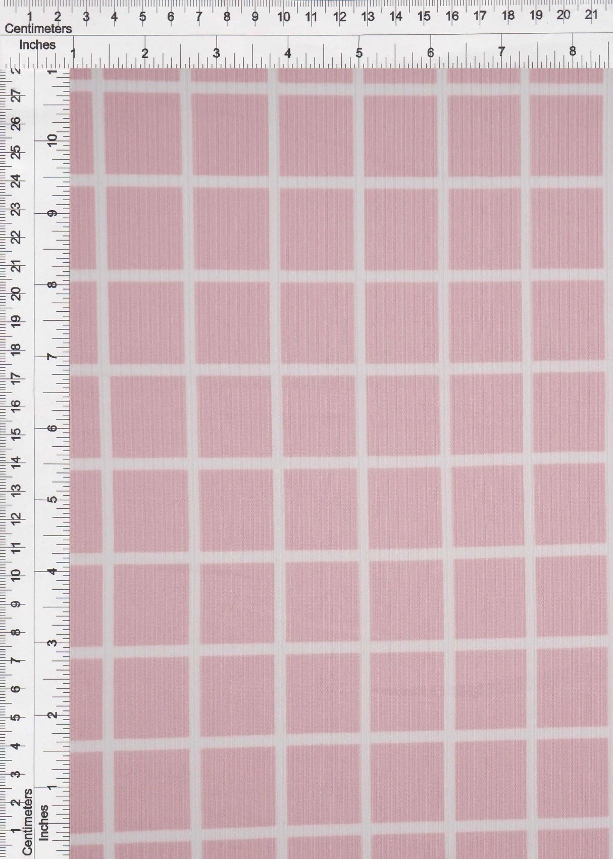 4x2 Yummy Rib Plaid Fabric Stretch Windowpane Knit, 58/60" Wide