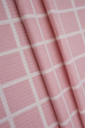 4x2 Yummy Rib Plaid Fabric Stretch Windowpane Knit, 58/60" Wide