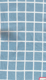 1 Yard Checkered Plaid Yummy Rib Knit Fabric 4x2 Soft Stretch 58 Inches Wide