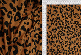 Polyester Spandex DTY Brushed Knit Fabric with Animal Print 58/60 Inches