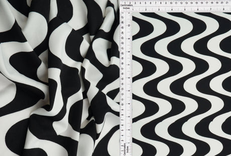 DTY Geo Print Fabric Polyester Spandex Stretch Knit 58/60 Inches