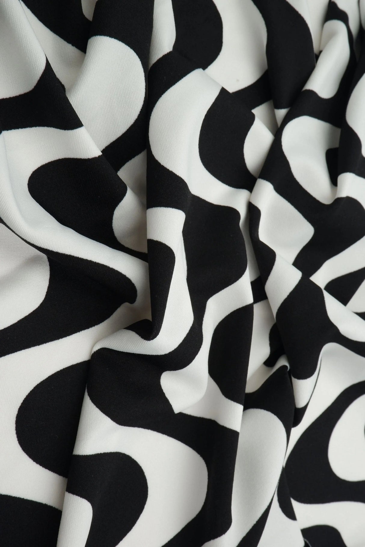 DTY Geometric Print Fabric Soft Stretch Knit, 58/60" Wide