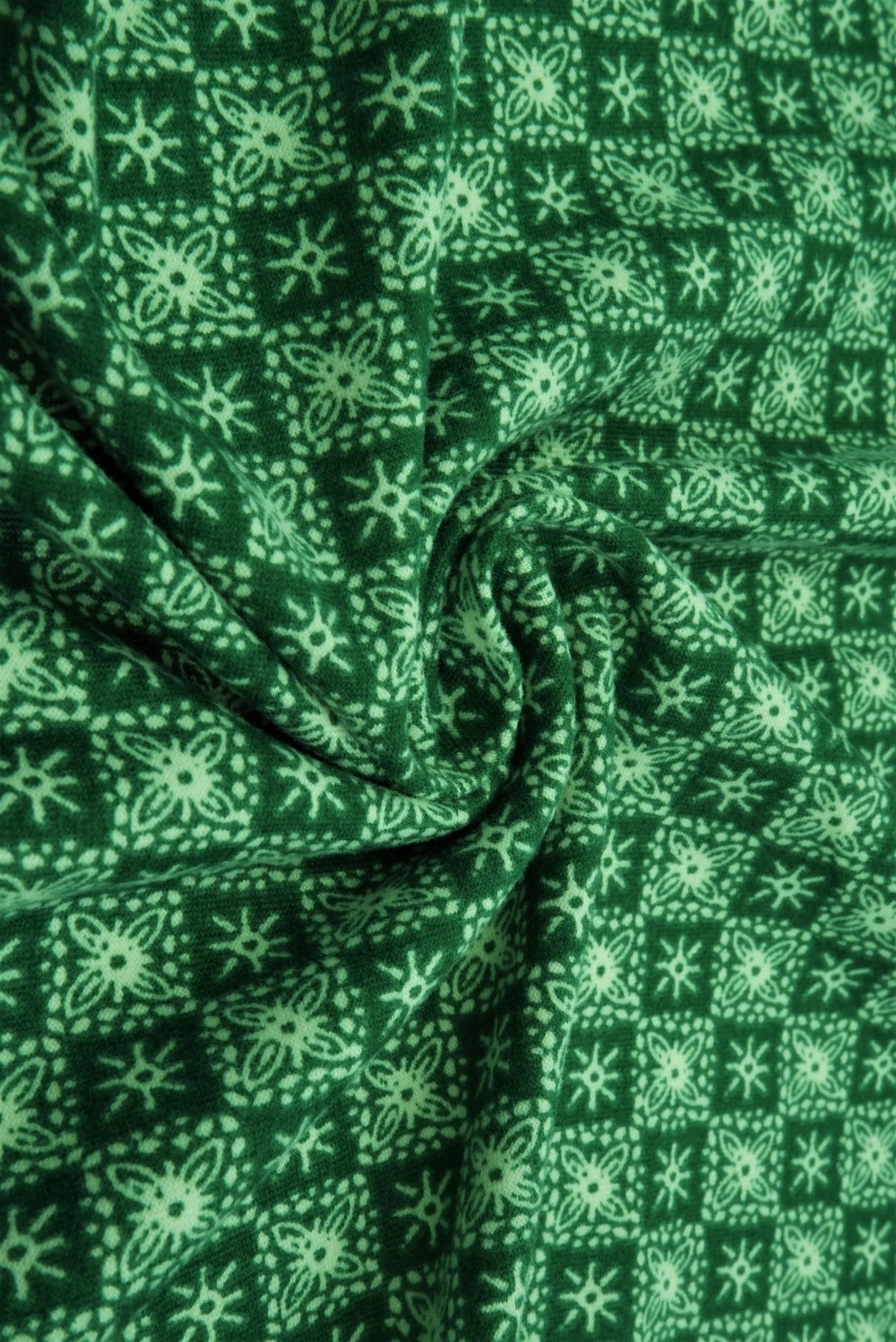 Modern Geometric Brushed DTY Knit Fabric Soft Stretch Material 58/60" Wide
