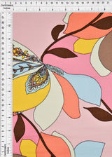 DTY Brushed Floral Fabric, Soft Stretch Flower Knit, 58/60" Wide