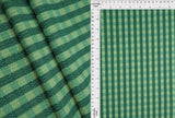 Gingham Check Yummy Rib Knit Fabric 1 Yard 4x2 Soft Stretch 58/60" Wide