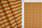 1 Yard Polyester Spandex Yummy Rib Knit Fabric Gingham Checkered Soft Stretch 58/60" Width