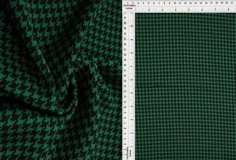 1 Yard Bubble Satin Houndstooth Print Fabric, 58/59? Wide 97% Polyester, 3% Spandex