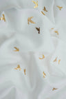 French Terry Bird Foil Fabric Stretch Knit with Foil Print, 58/60" Wide