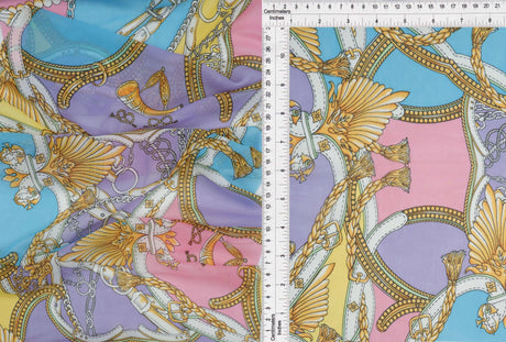 Lightweight Hi Multi Chiffon 57/58? Wide Non Stretch Blouse Print Fabric