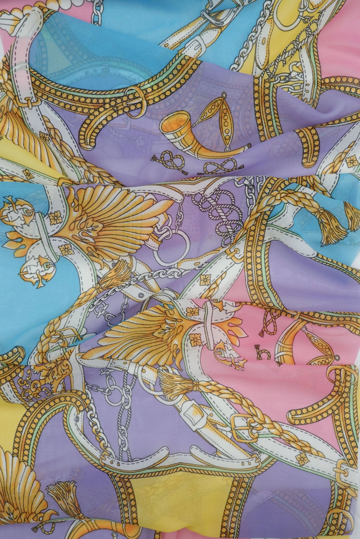 Lightweight Hi Multi Chiffon 57/58? Wide Non Stretch Blouse Print Fabric