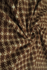 DTY Brushed Plaid Fabric, Stretch Checker Lightweight Knit, 58/60" Wide