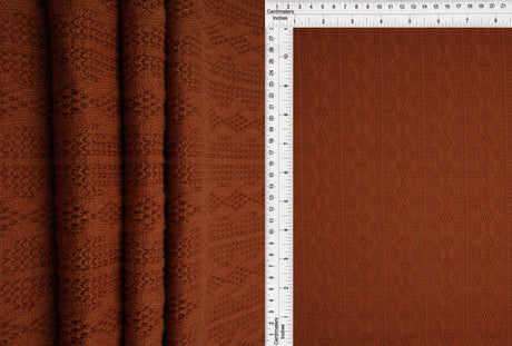 Knit Jacquard Cable Knit Sweater Fabric Stretch Polyester Spandex 58/60 Inches Wide