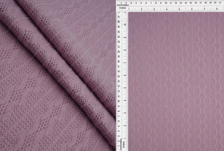 Cable Knit Jacquard Sweater Fabric, Heavyweight Stretch Knit 58/60" Wide