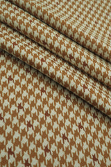 Houndstooth Double Knit Jacquard Fabric, Stretch Polyester Blend, 58/60" Wide