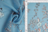 Lightweight Cotton Chiffon 57/58? Wide Semi Sheer in Denim or Orange