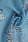 Lightweight Cotton Chiffon 57/58? Wide Semi Sheer in Denim or Orange
