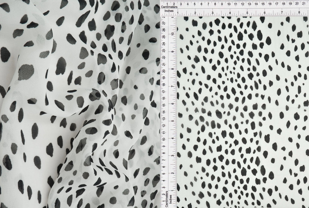 Lightweight Animal Print Cotton Chiffon 70?GSM, 57/58? Wide
