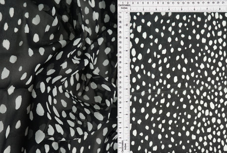 1 Yard Hi Multi Chiffon Animal Print Fabric, 57/58? Wide 100% Polyester
