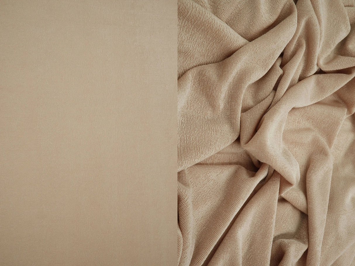 1 Yard Slinky Rib 1x1 Solid Knit Fabric 240 GSM, 52/54? Wide Polyester Spandex Blend