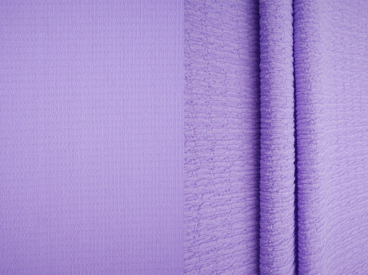Solid Crinkle Jersey Fabric Stretch Polyester Knit, 58/60" Wide
