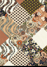 1 Yard Wool Dobby Floral Patchwork Fabric, 57/58'' Wide 100% Polyester